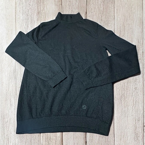 Gucci Black 100% Cashmere Mock Neck Sweater Quiet Luxury Size XS/S - Picture 1 of 11
